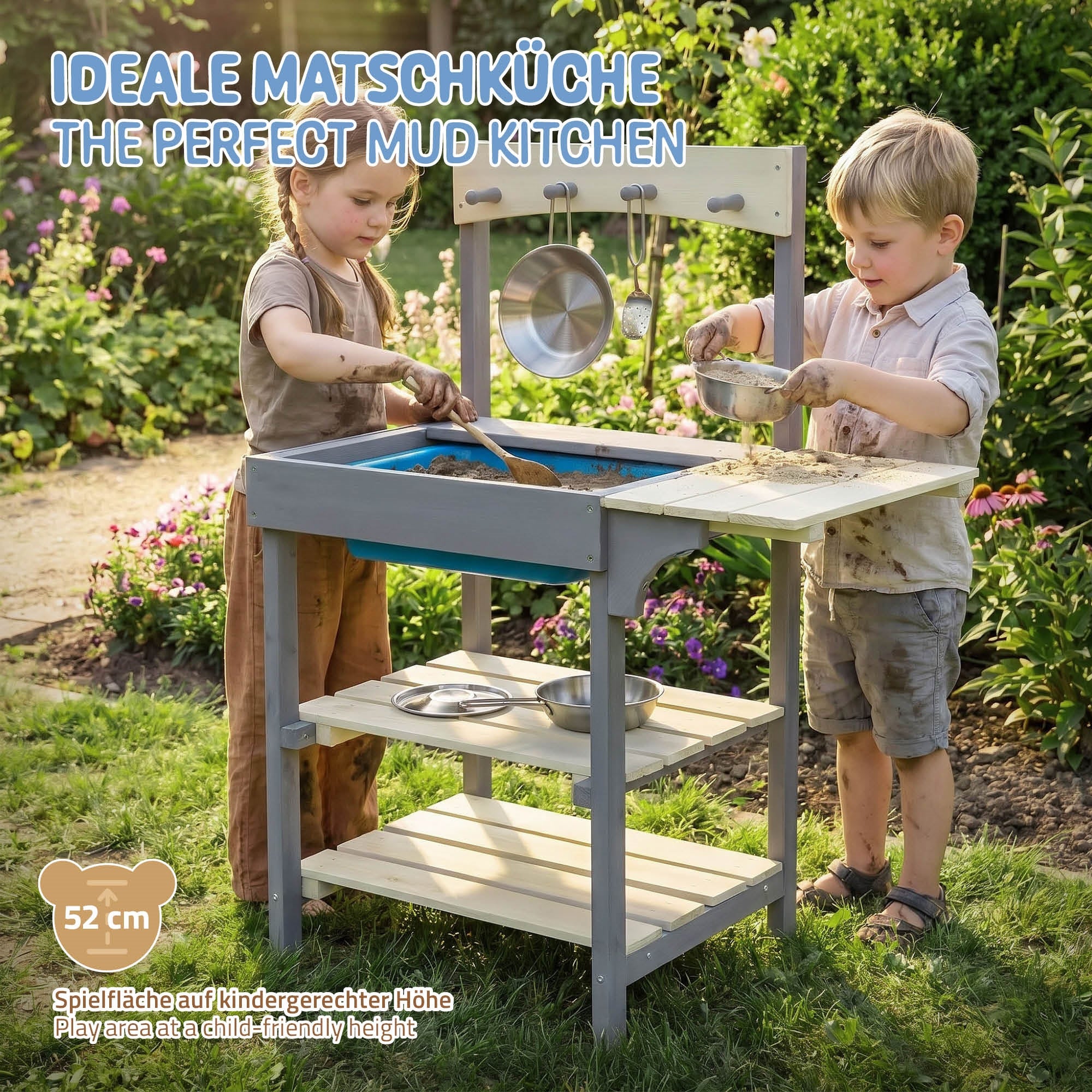 ECD Germany Kinder cuisine de boue extérieur bois dès 3 ans