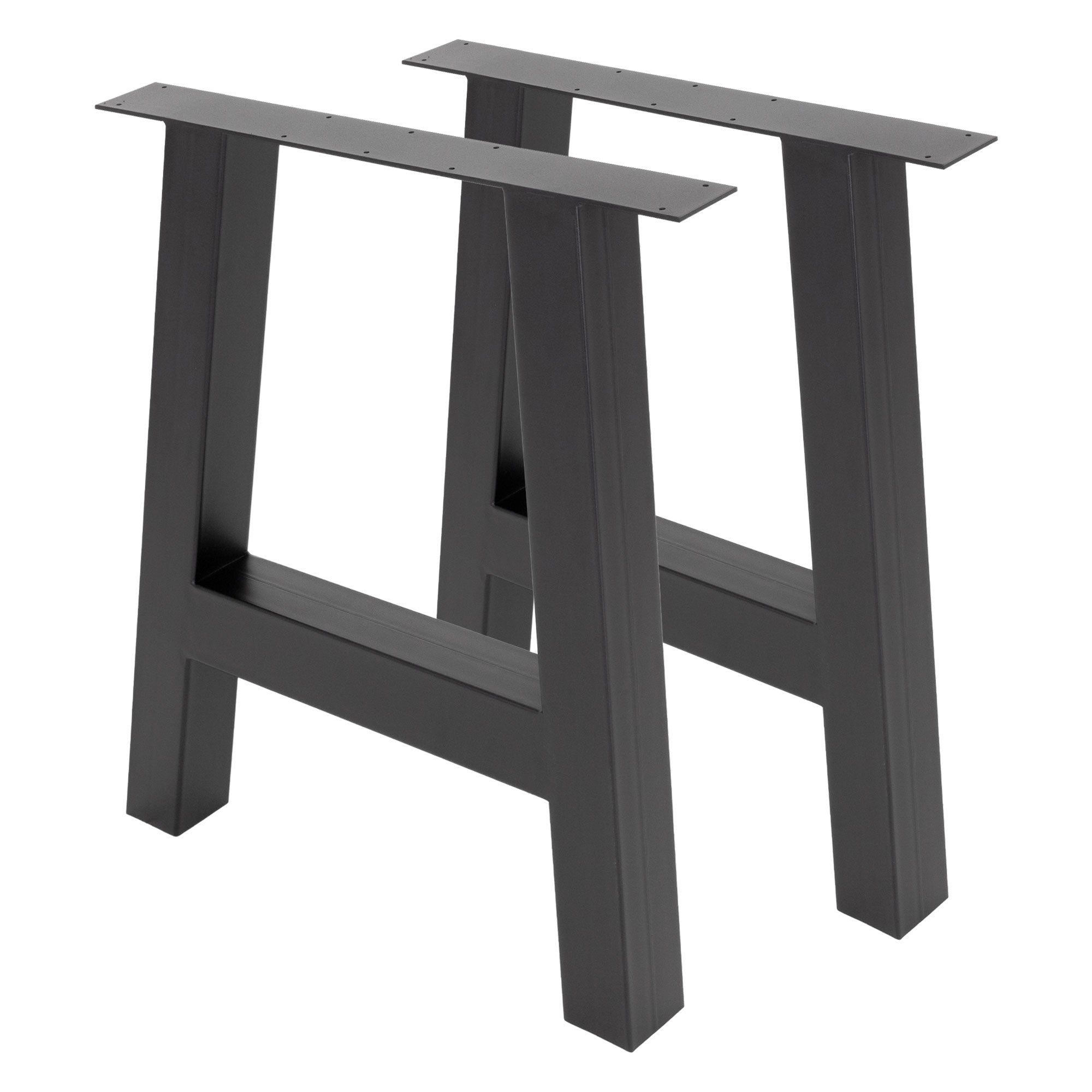 ECD Germany Möbel pieds de table A 70x72 cm anthracite acier lot 2