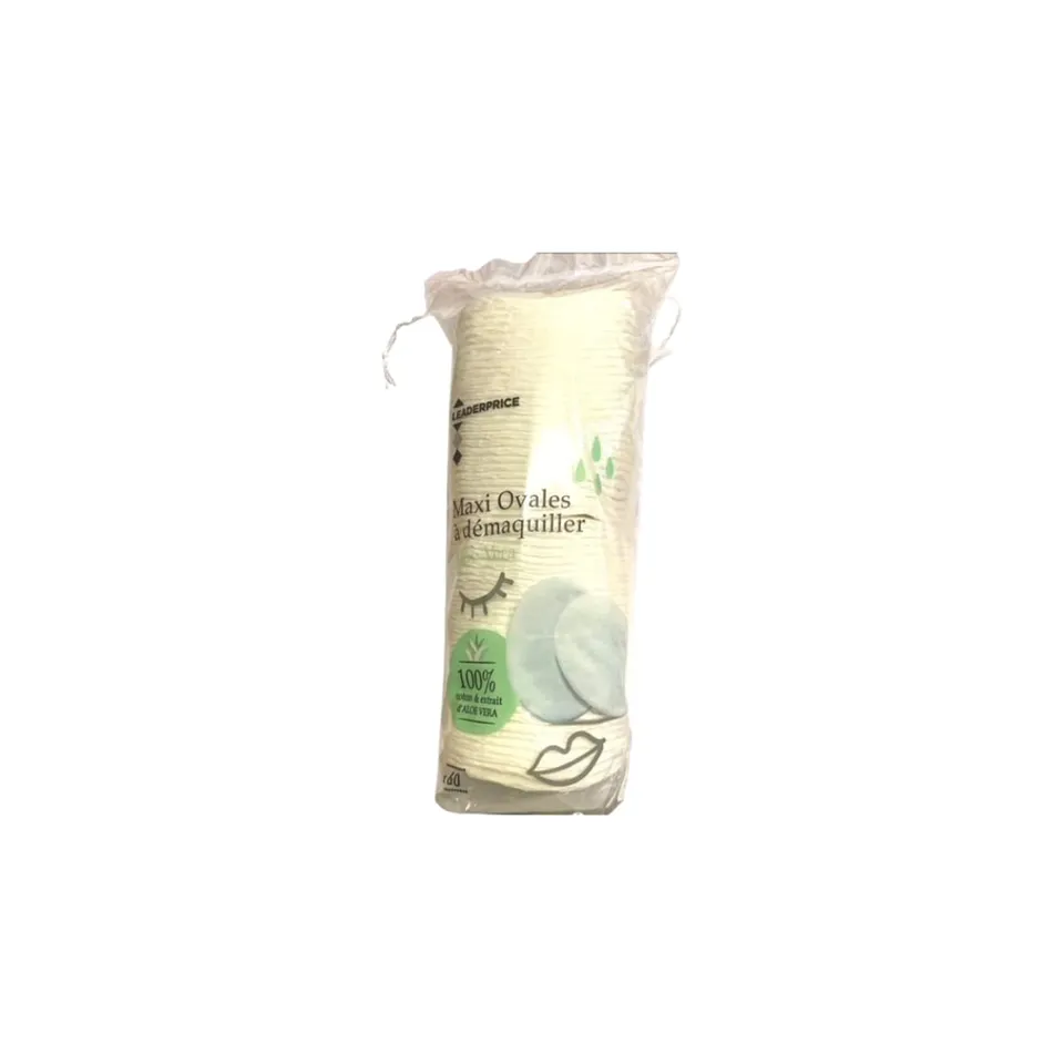 Leader Price Maxi carrés démaquillants coton x60 ultra doux