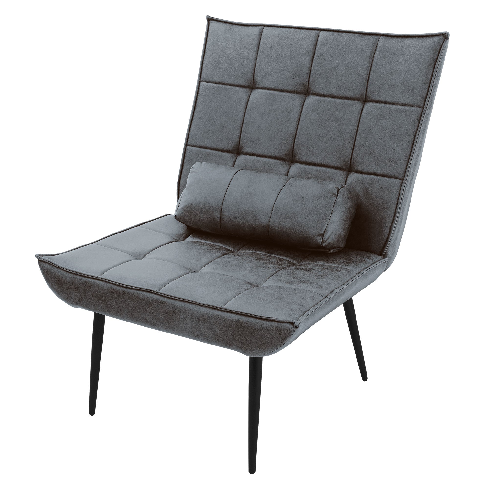 ECD Germany Möbel fauteuil relax simili cuir anthracite coussin