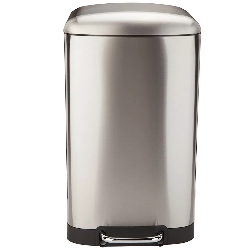 Red Deco Greenwich 40L poubelle cuisine inox à pédale