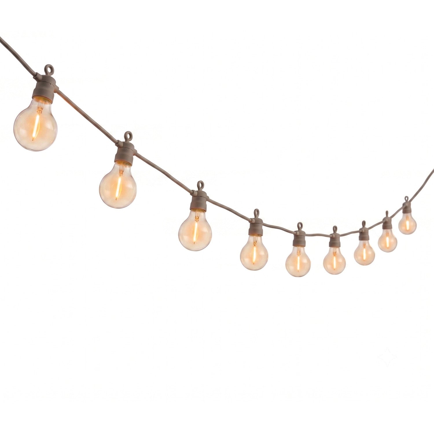 Red Deco Party Max Clear Taupe guirlande 10 globes 8m
