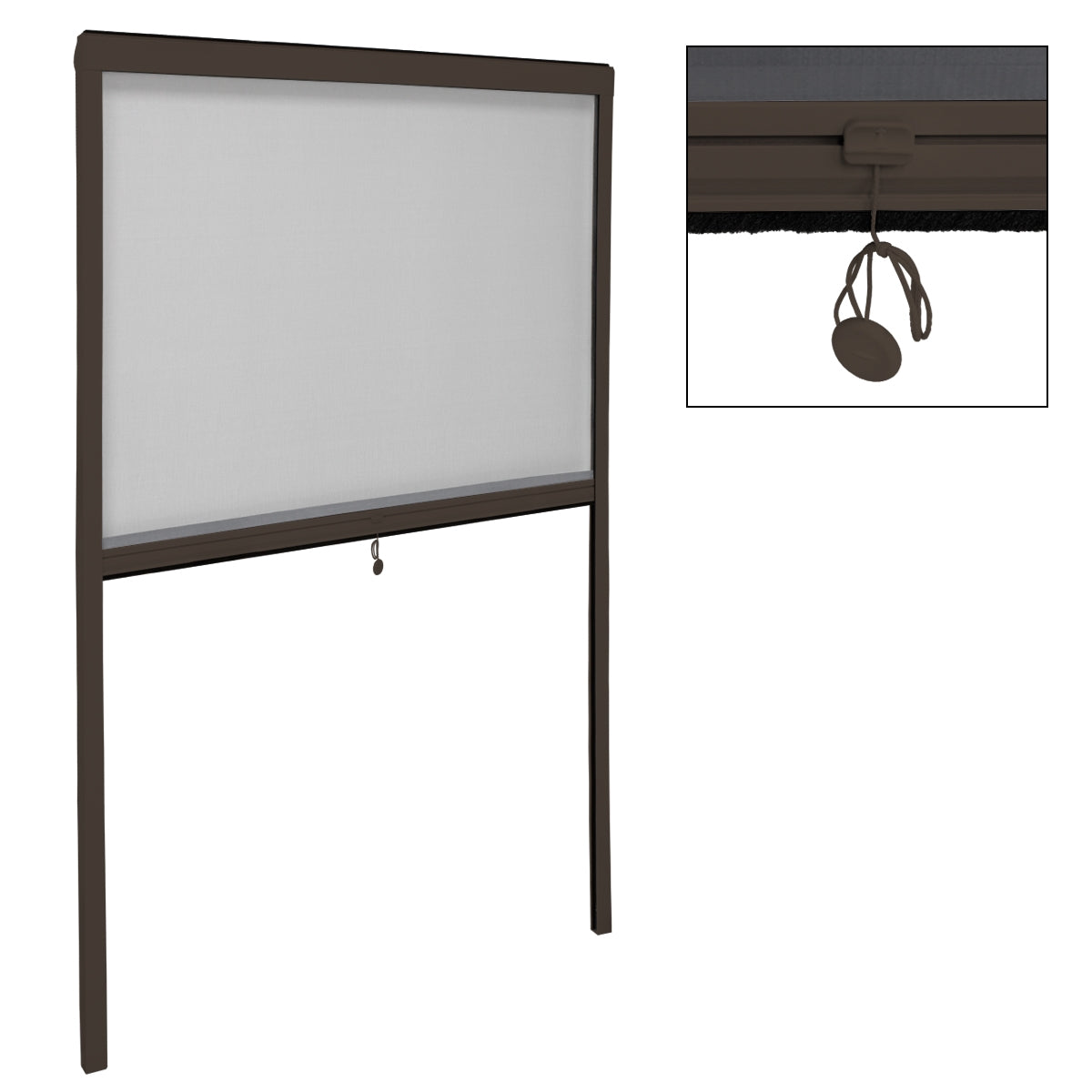 ECD Haus Wohnen moustiquaire enroulable alu 130x160 blanc