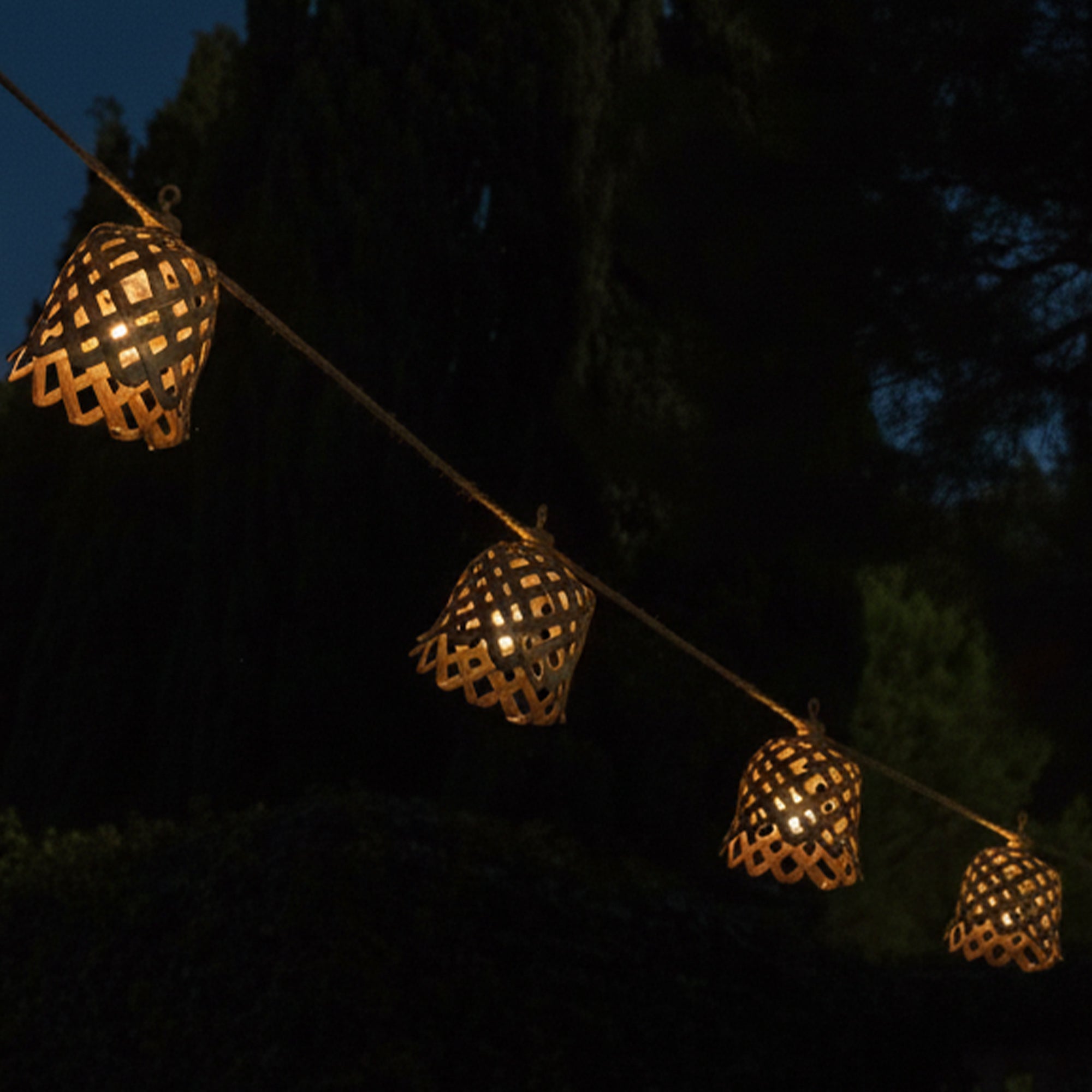 Red Deco Noya Light guirlande solaire 8m bambou 10 LED