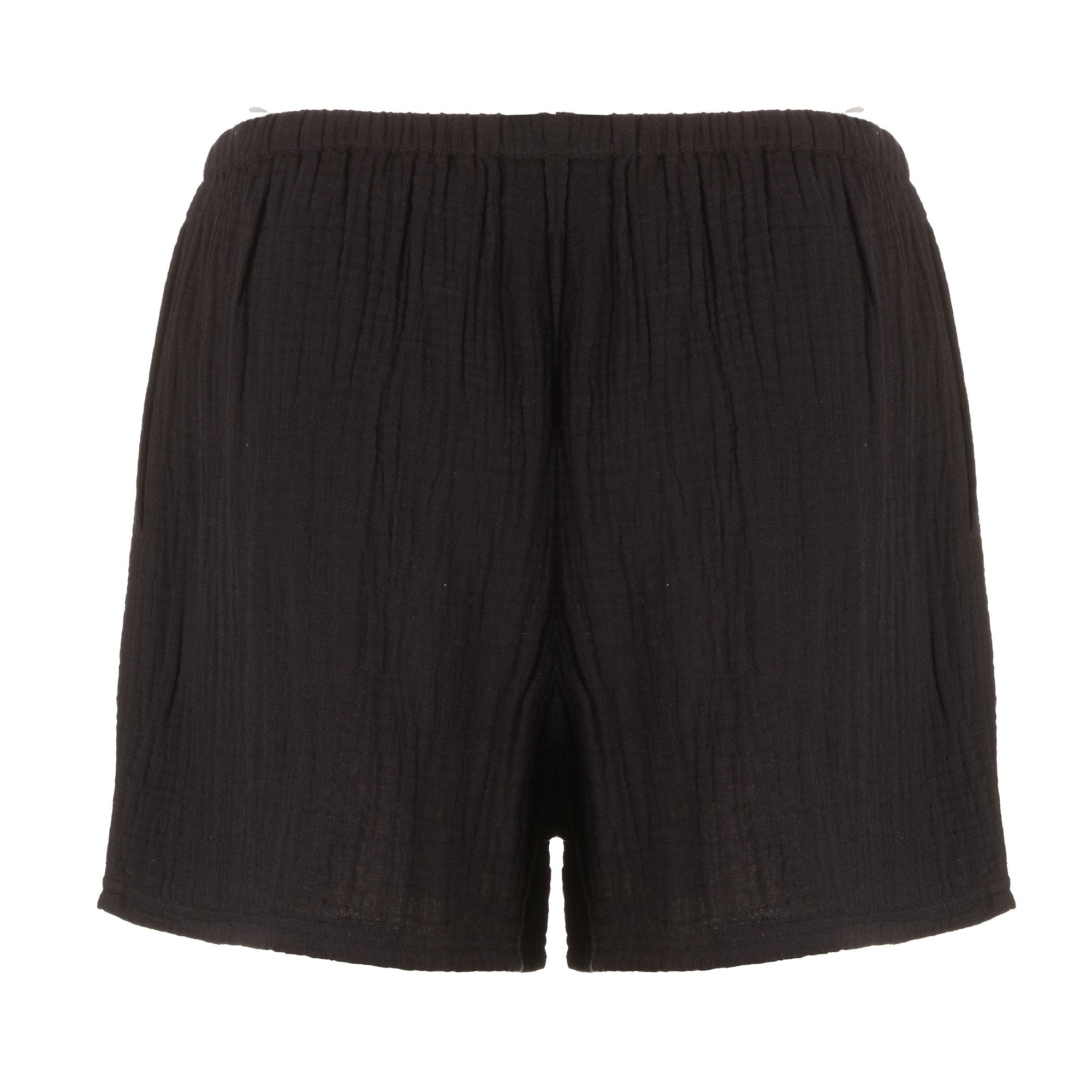 Stokomani Short en gaze de coton noir 38