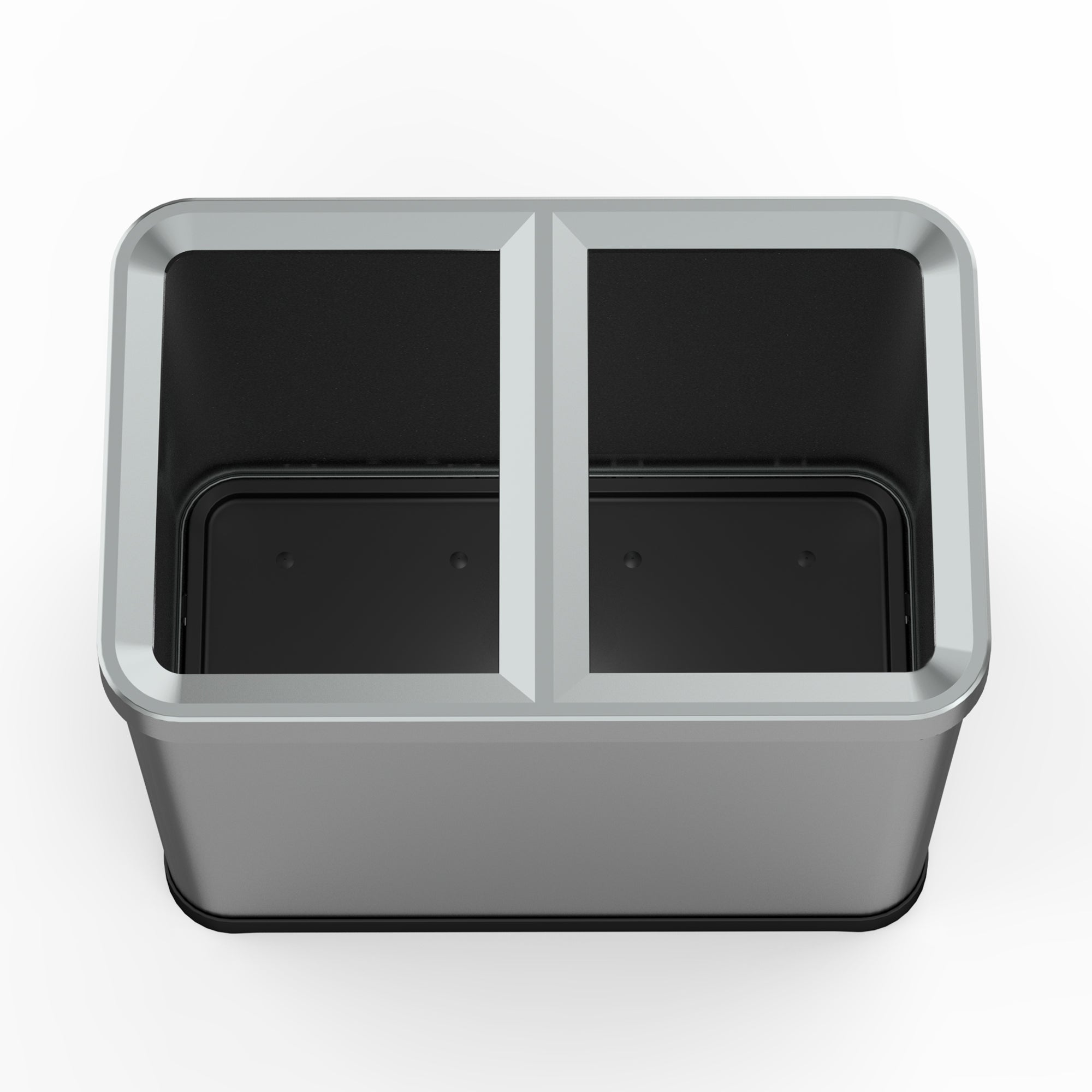Red Deco Tallin poubelle tri 2x30L inox open top