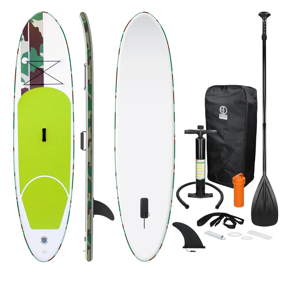 ECD Germany paddle gonflable SUP 308 cm vert PVC pompe