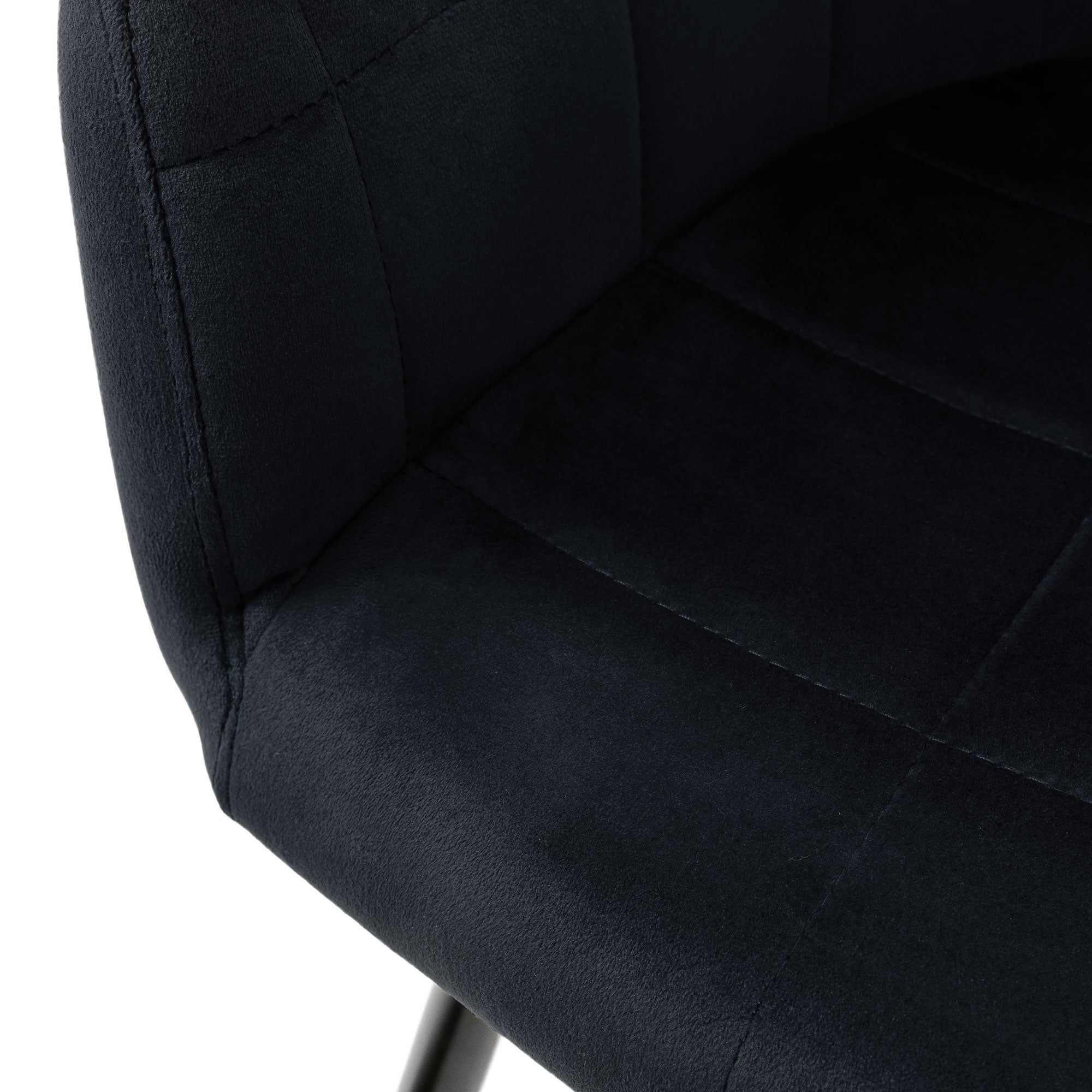 ECD Germany Möbel chaise salle à manger noire velours lot 4