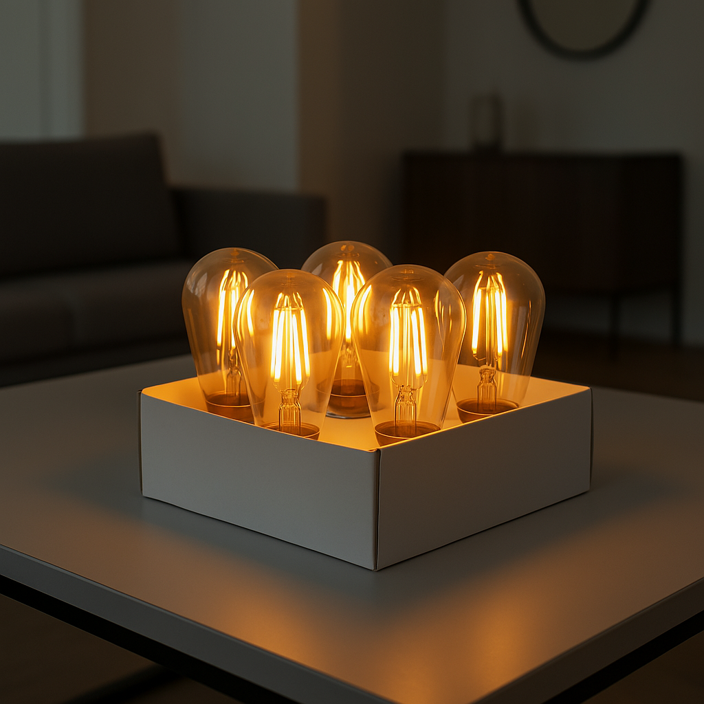 Red Deco Party Bulb Filament ampoule LED E27 lot 5 blanc chaud