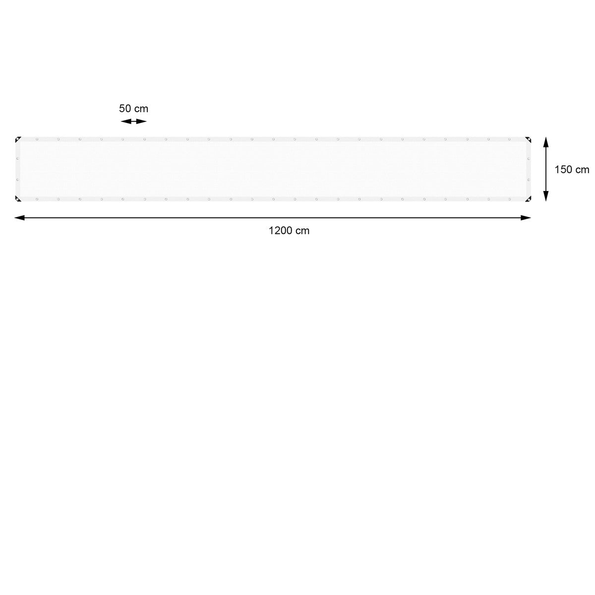 ECD Germany Garten bâche protection blanche 1,5x12m 260g/m² PE