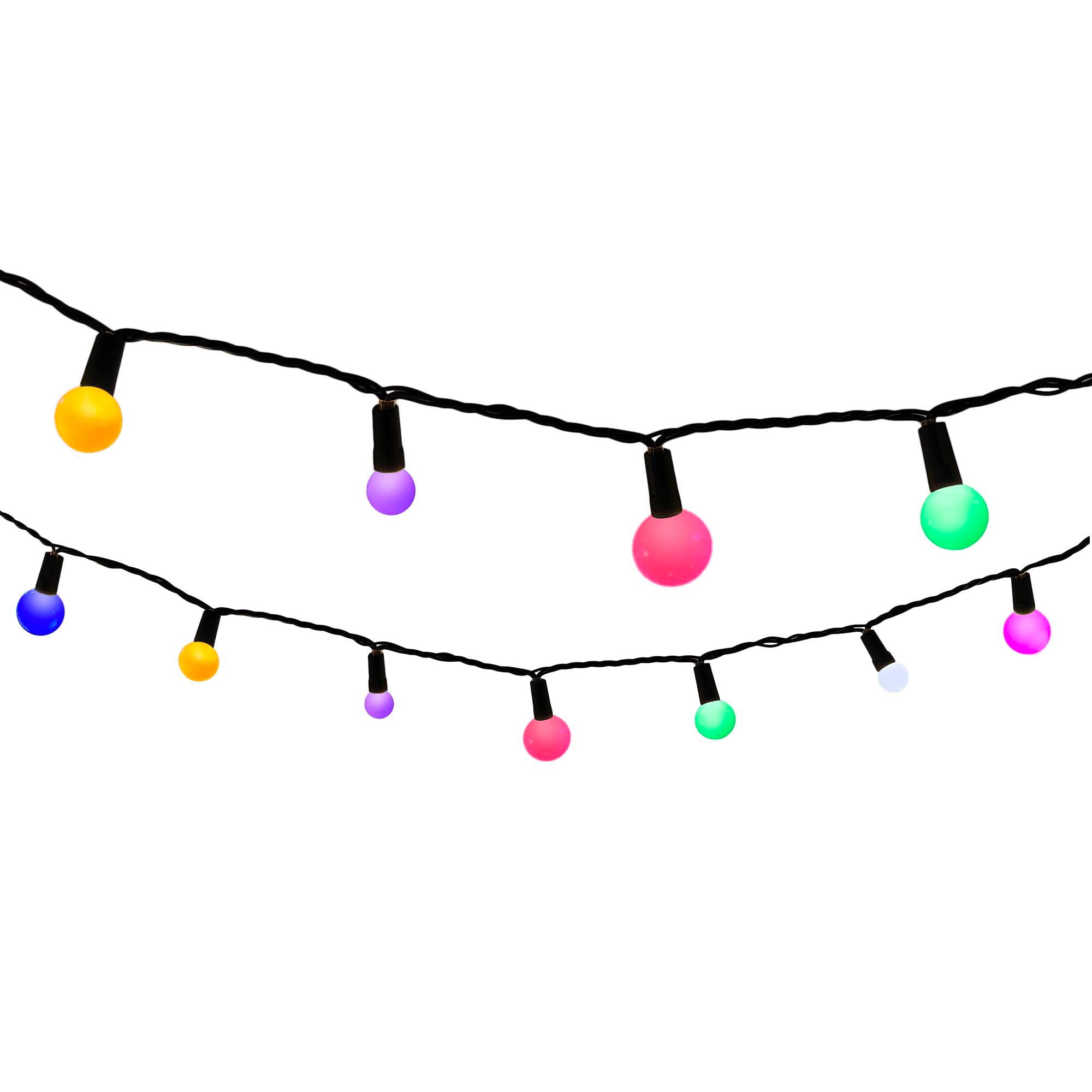 Red Deco Billy RGB guirlande solaire 60 boules multicolore 8m