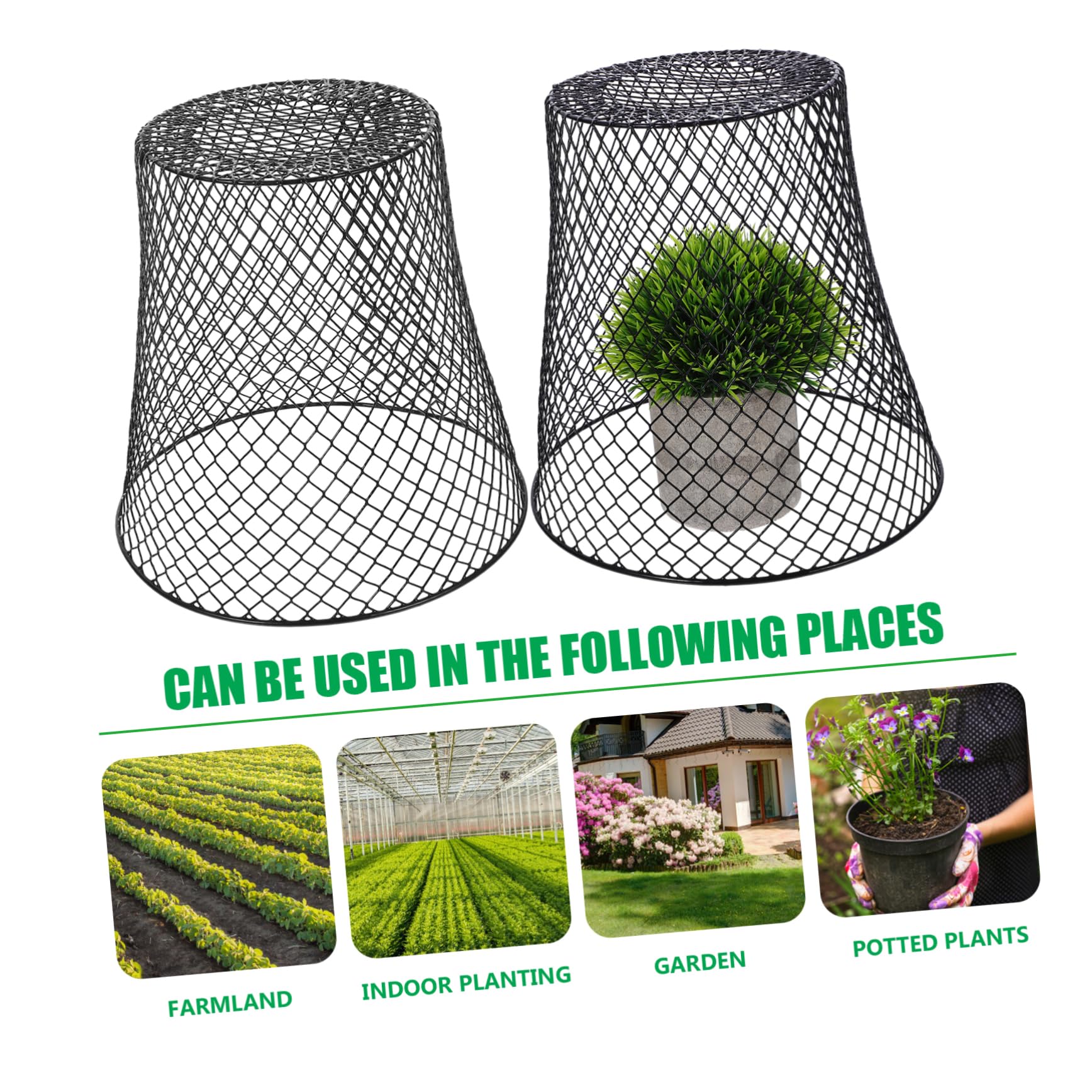 Milisten cage protection plantes fer 23 cm lot 4 réutilisable