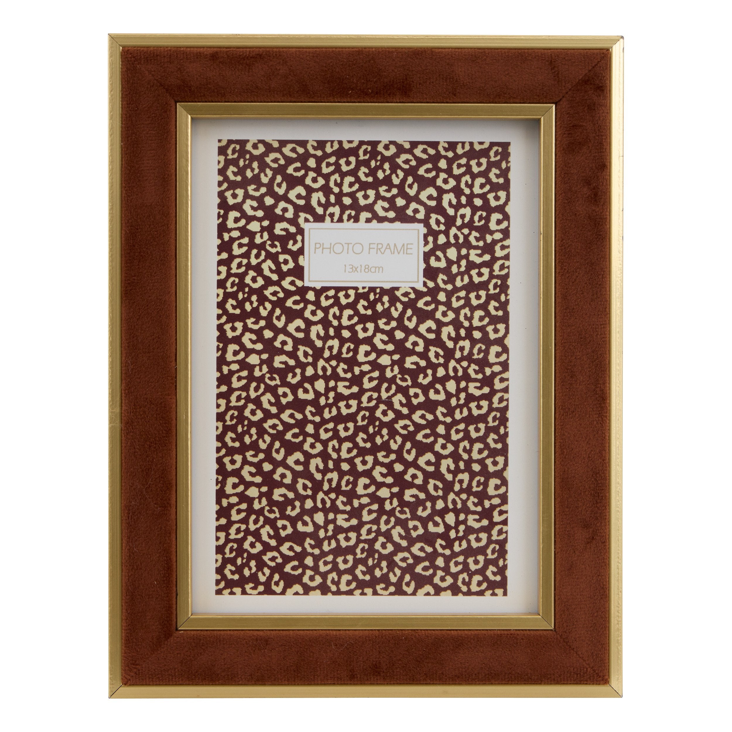 Atmosphera cadre photo léopard 13x18 cm verre MDF