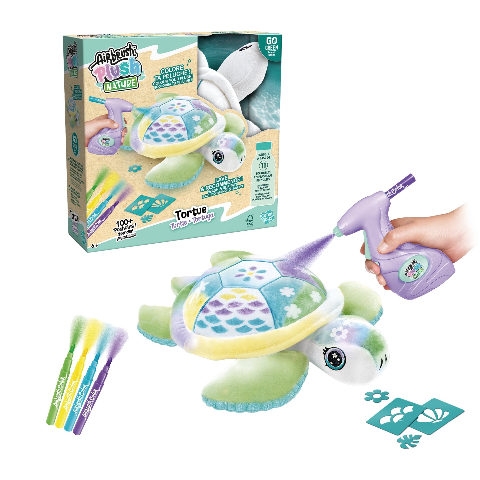 Airbrush Nature peluche tortue à personnaliser kit