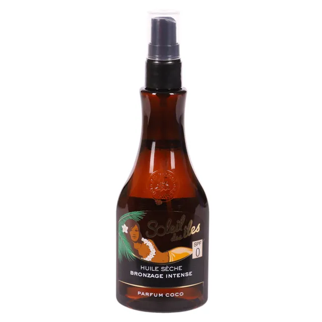 Soleil des Îles Huile sèche bronzage intense coco