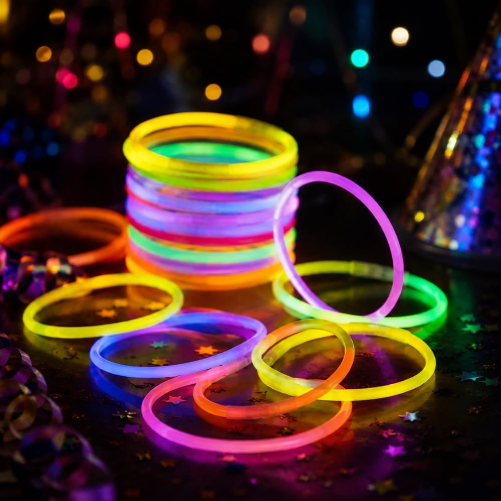 Shop-Story Loisirs bracelets lumineux fluo x30 20cm 6 couleurs