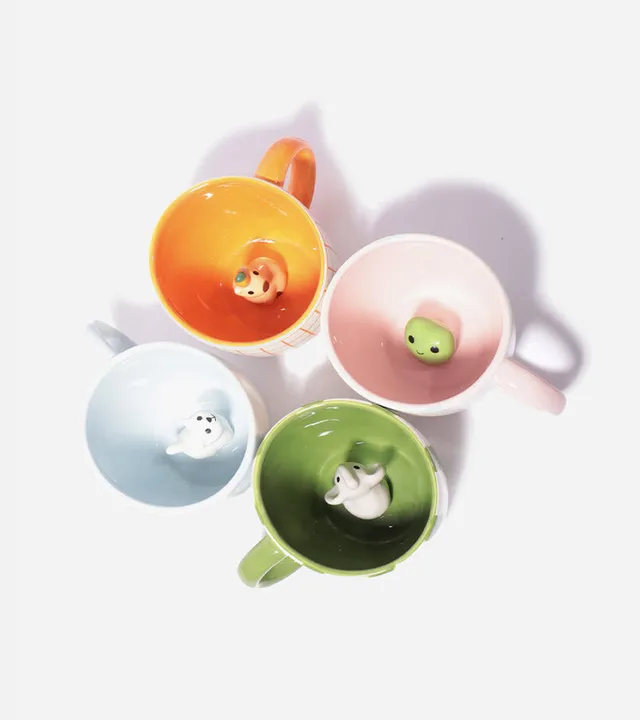 L'avant gardiste Mug Animal Caché Grenouille céramique