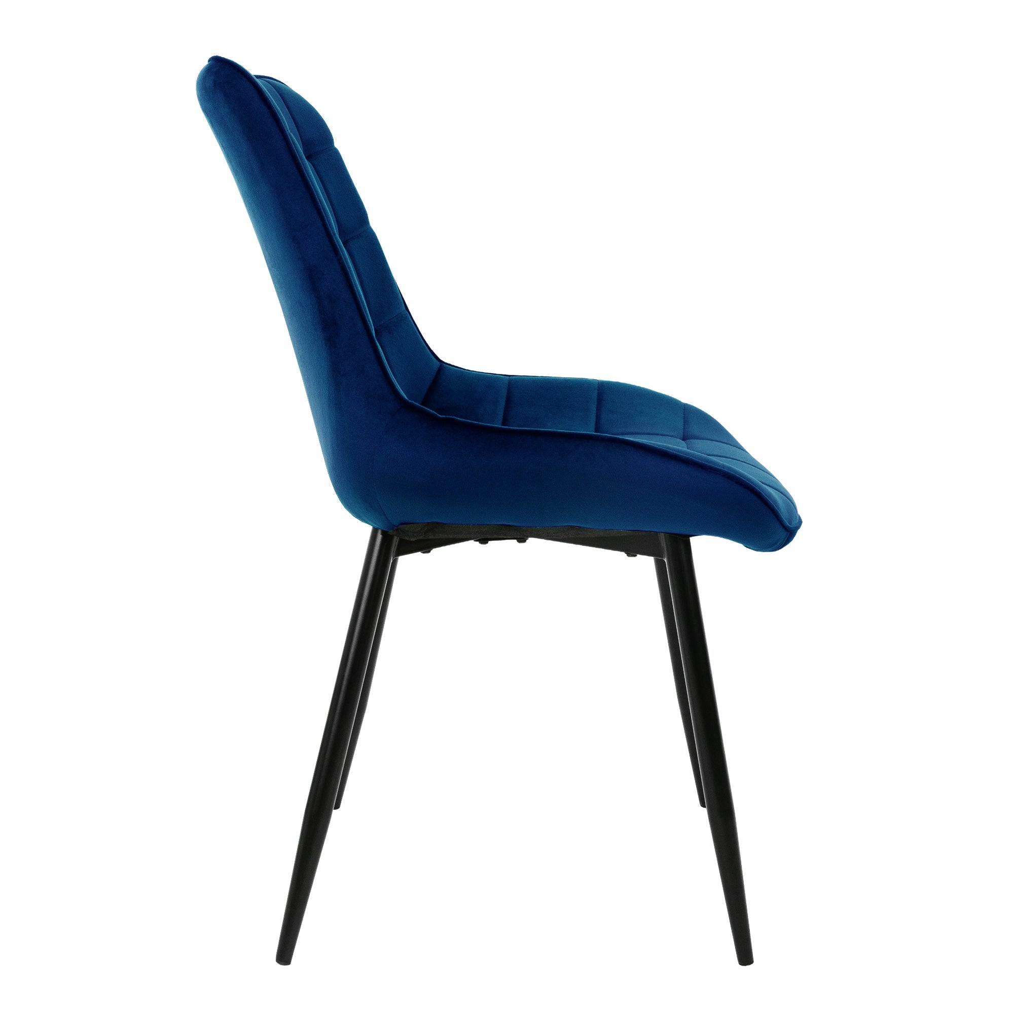 ML-Design chaises velours bleu foncé lot de 4 matelassées