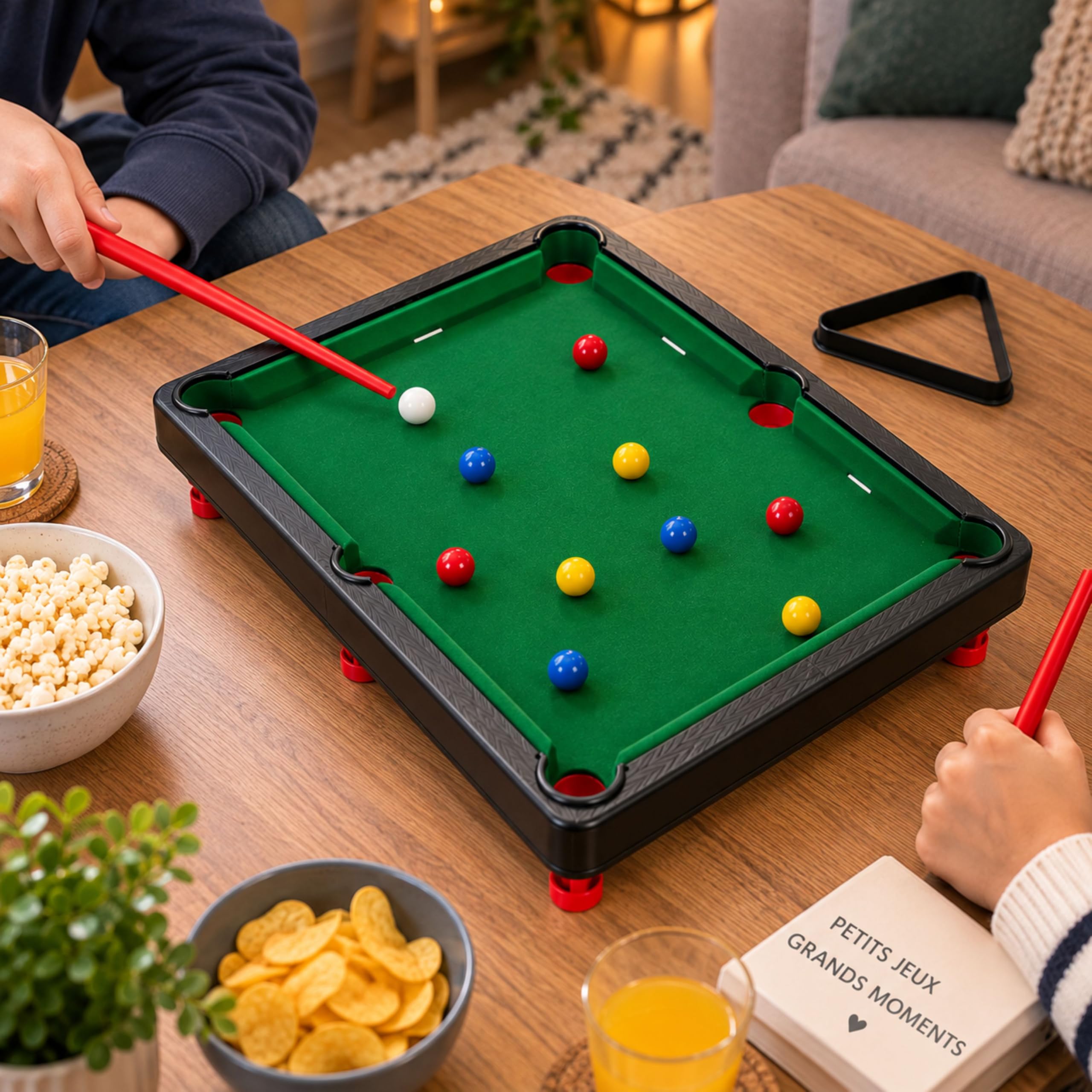 Shop-Story Loisirs Mini Billard 38x23 cm avec accessoires