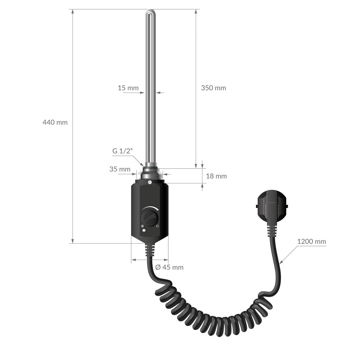 ECD Germany Heizungen sèche-serviettes électrique noir 900W