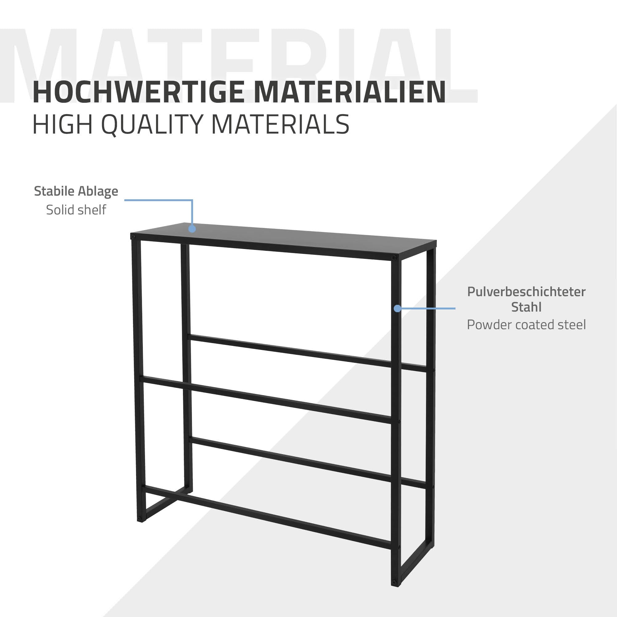 ML-Design étagère à caisses 6 casiers anthracite 100x108 cm