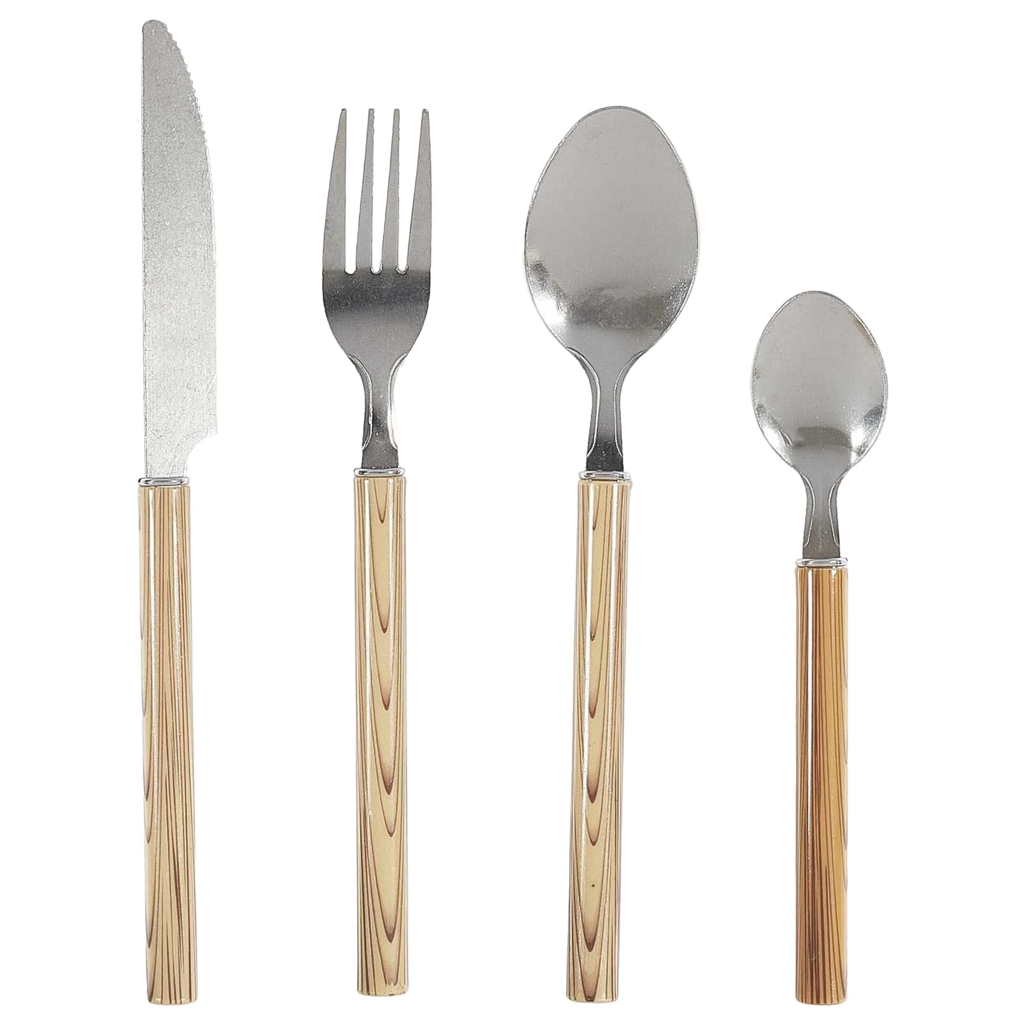 Stokomani Maison ménagère 24 pièces manche imitation bois