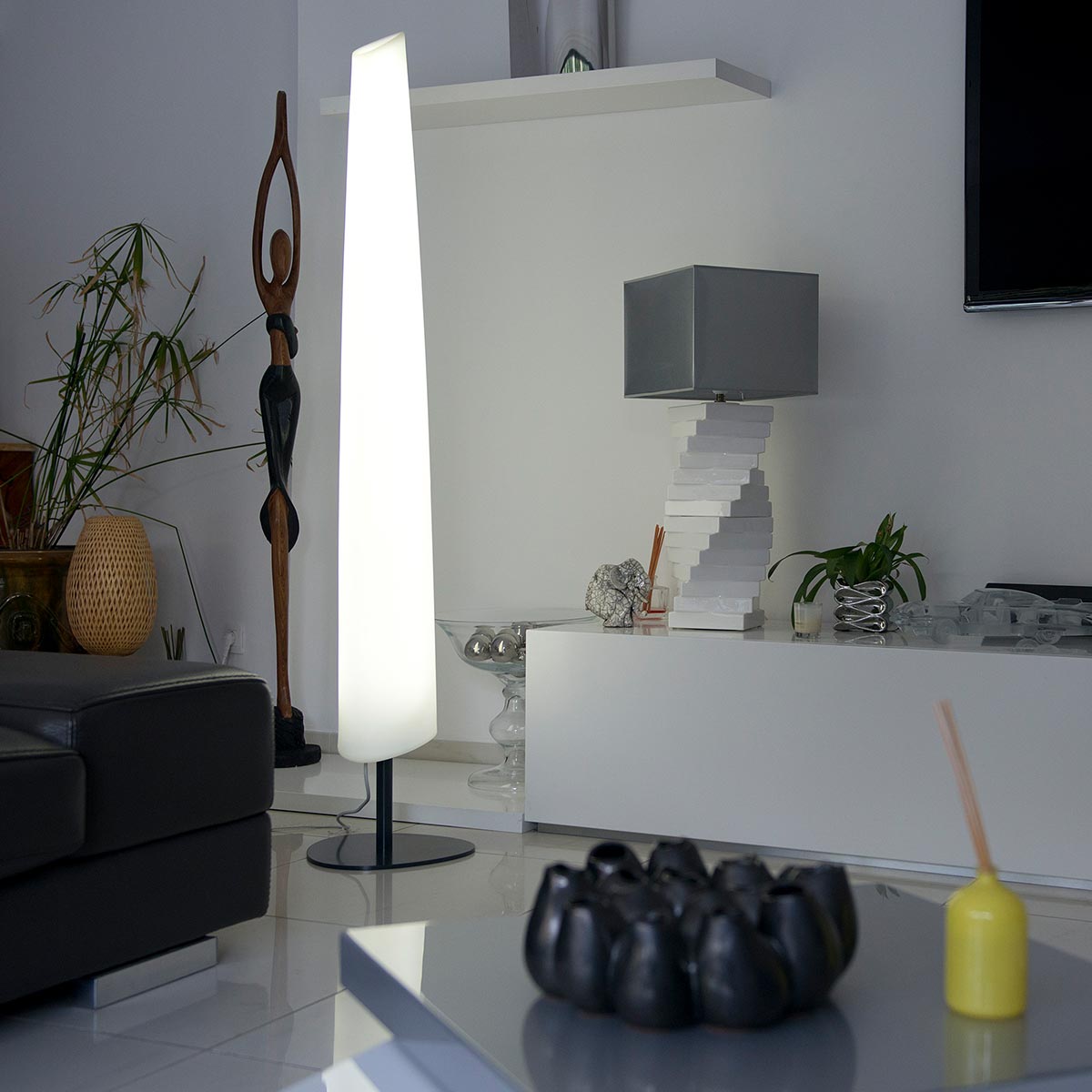 Red Deco Bay lampadaire filaire LED blanc H160cm IP44