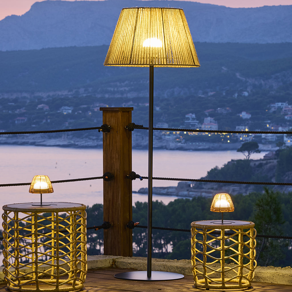 Red Deco TALL RAFFY lampadaire sans fil LED H170cm rotin
