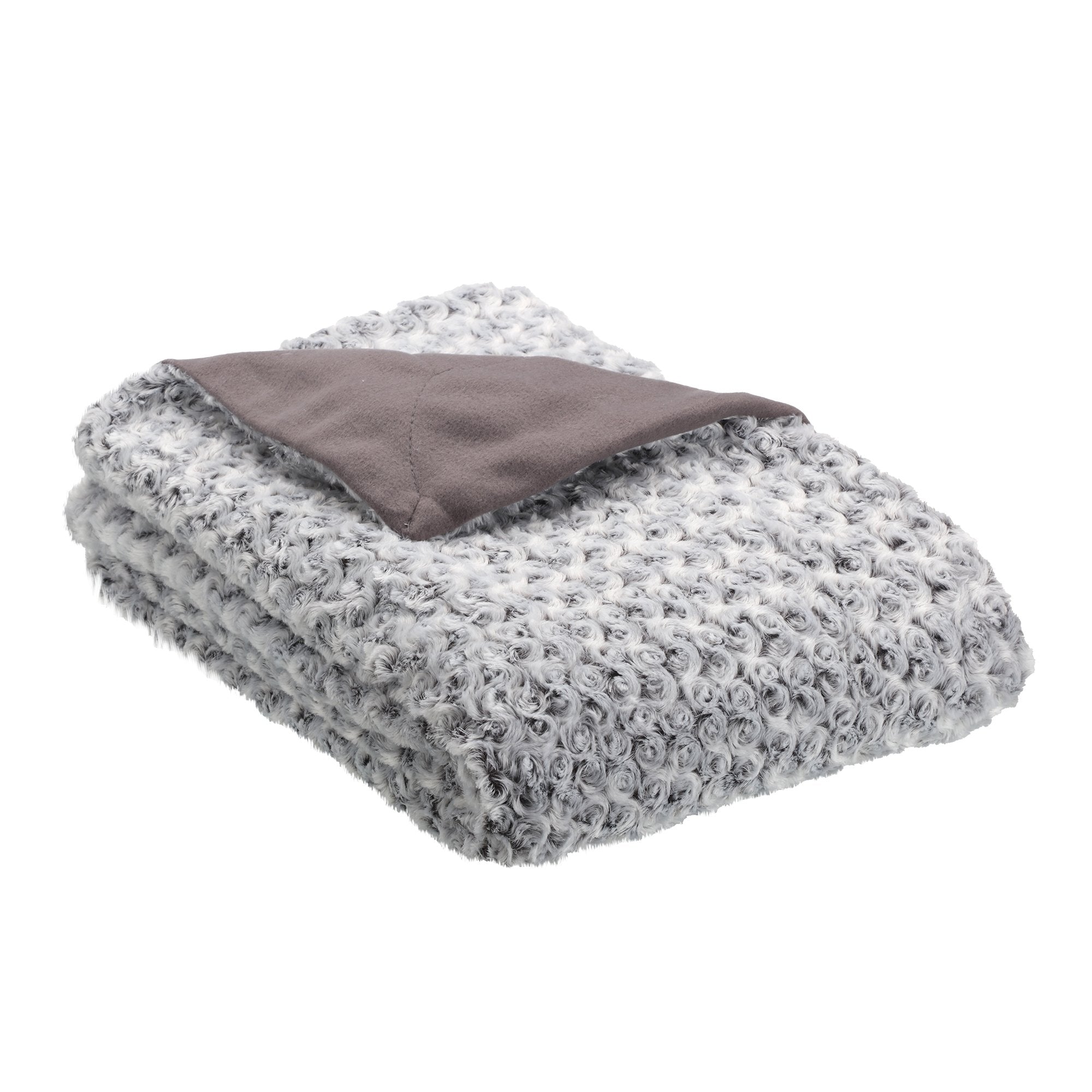 Stokomani Maison Couvre-lit boutons de rose gris linge