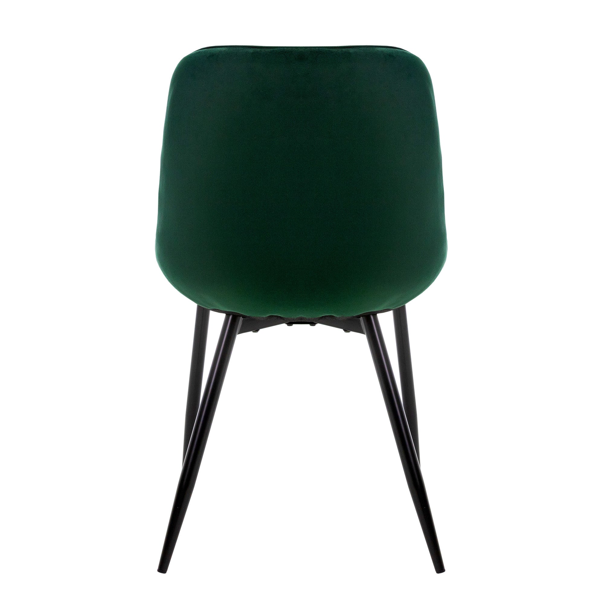 ECD Germany Möbel chaise salle à manger vert foncé velours lot 2