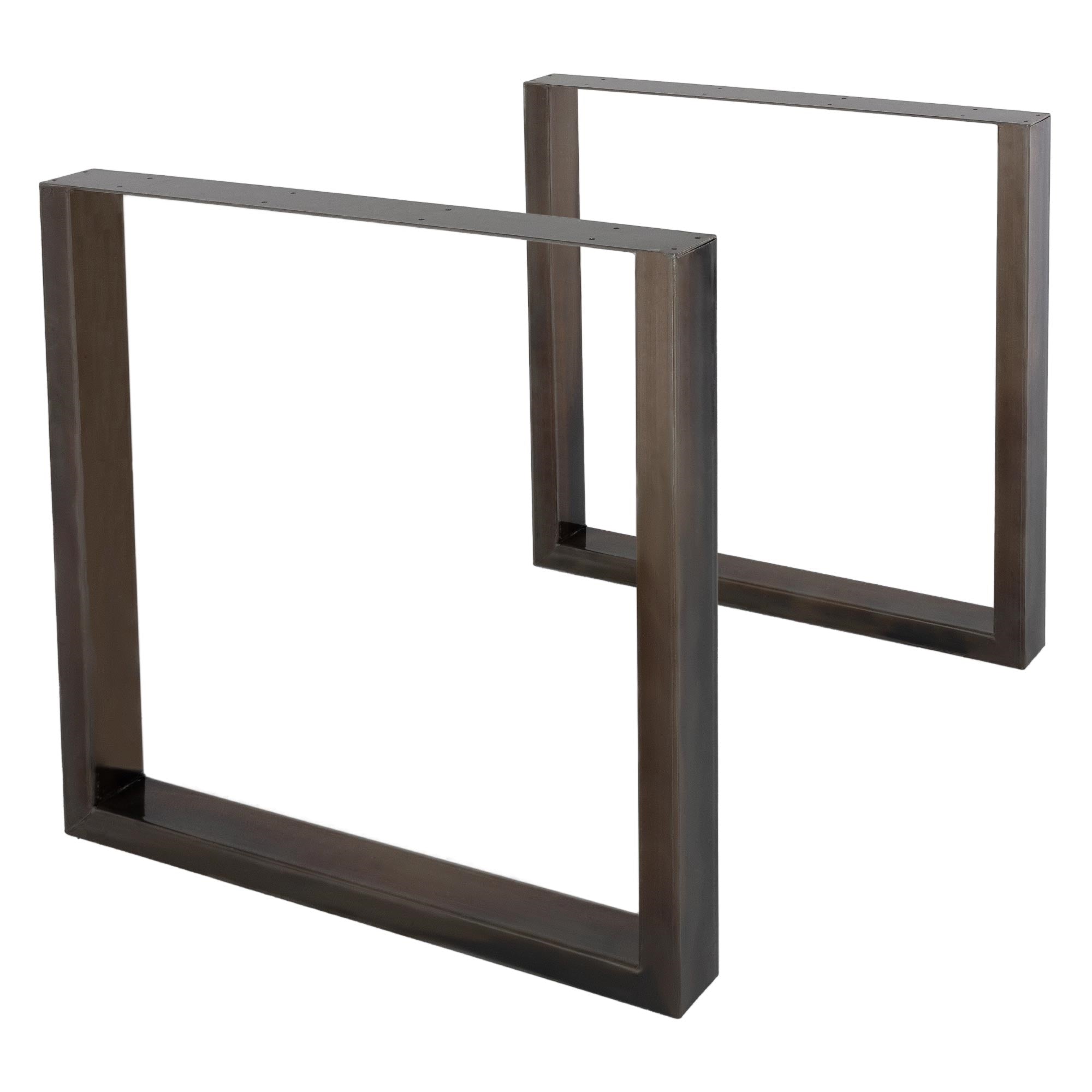 ECD Germany pied de table métal U 70x72 cm gris foncé lot 2