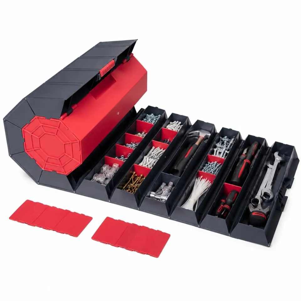 Shop-Story Caisse outils escargot enroulable 11 compartiments