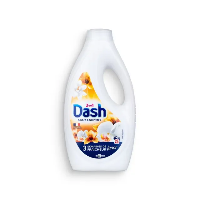 Dash 2 en 1 lessive liquide Ambre Orchidée 25 doses