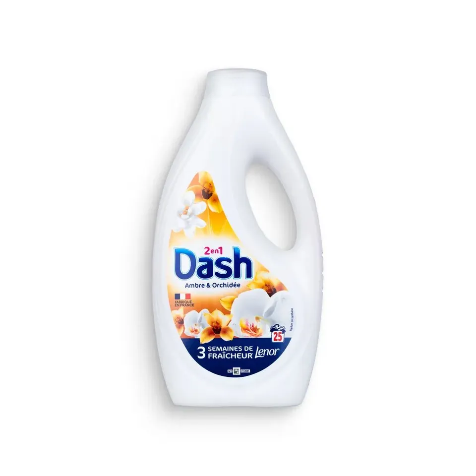 Dash 2 en 1 lessive liquide Ambre Orchidée 25 doses