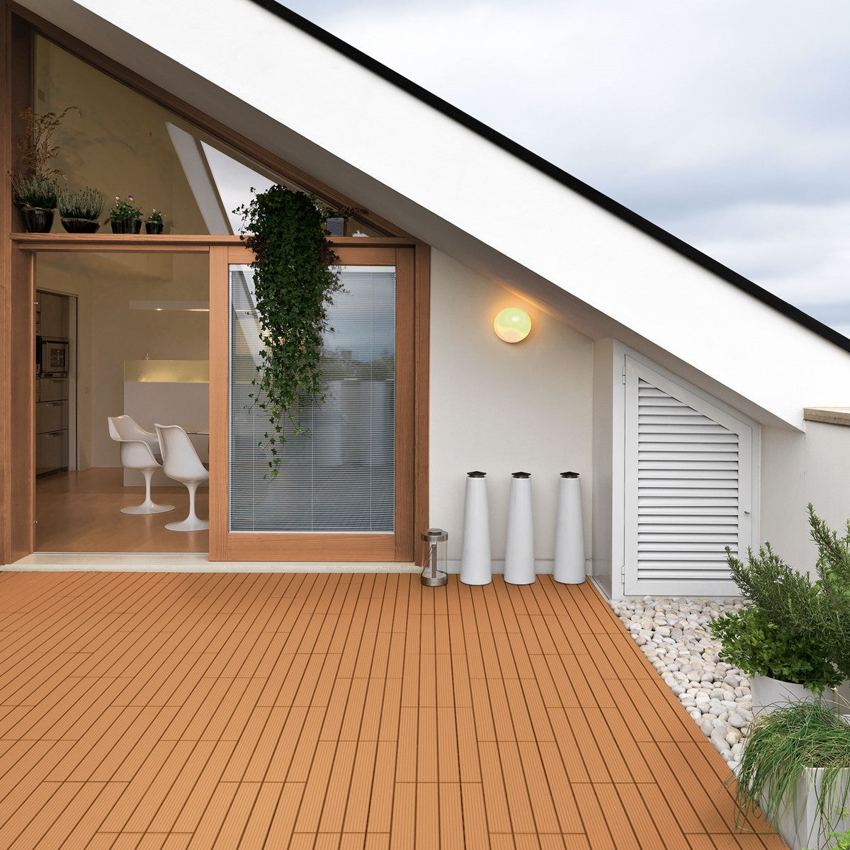 ECD Germany dalles terrasse WPC 60x30 marron clair lot 1m²