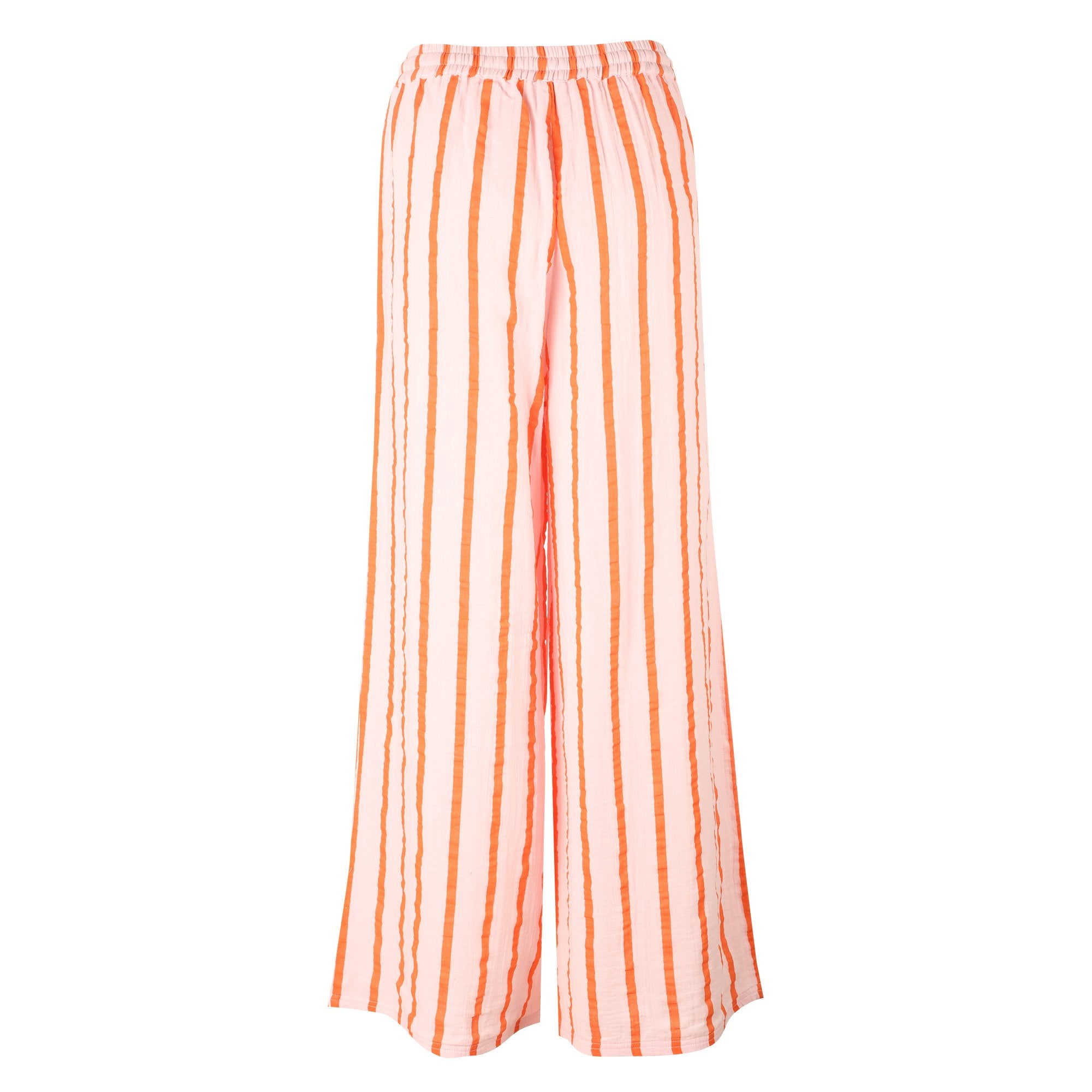 Stokomani Mode pantalon gaze de coton rose taille 42 fluide