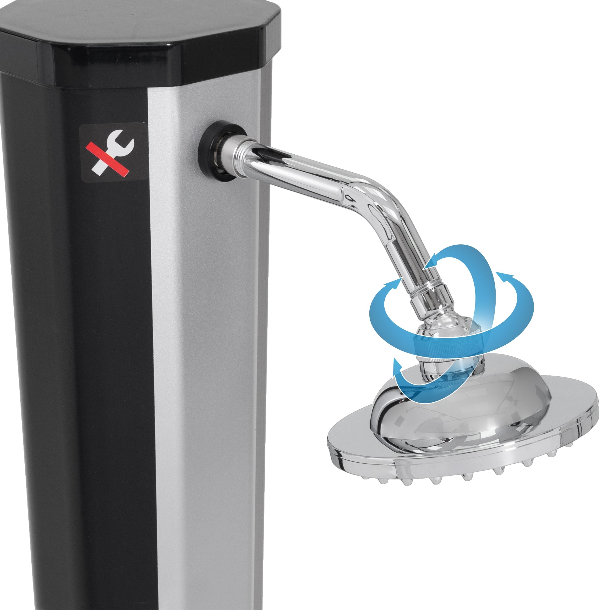 ECD Germany douche solaire 35L rince-pieds argent / noir