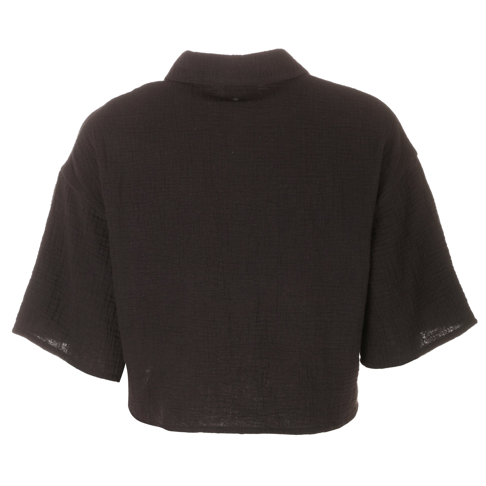 Stokomani Mode chemise gaze de coton noir taille 42