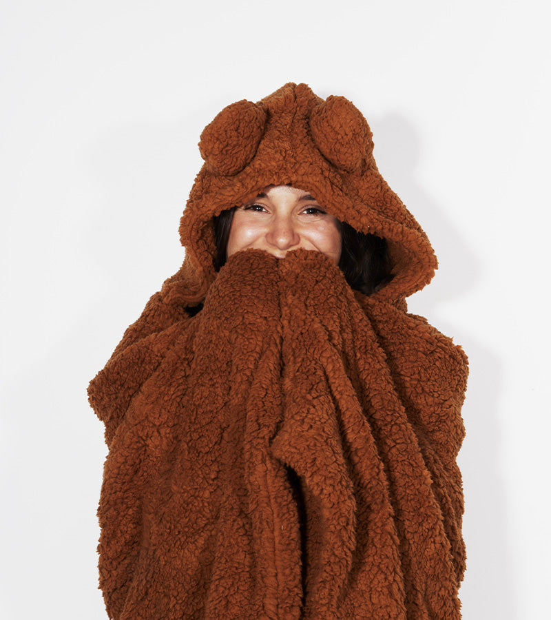 L'avant gardiste Cocooning plaid oreilles d'ours doux chaud