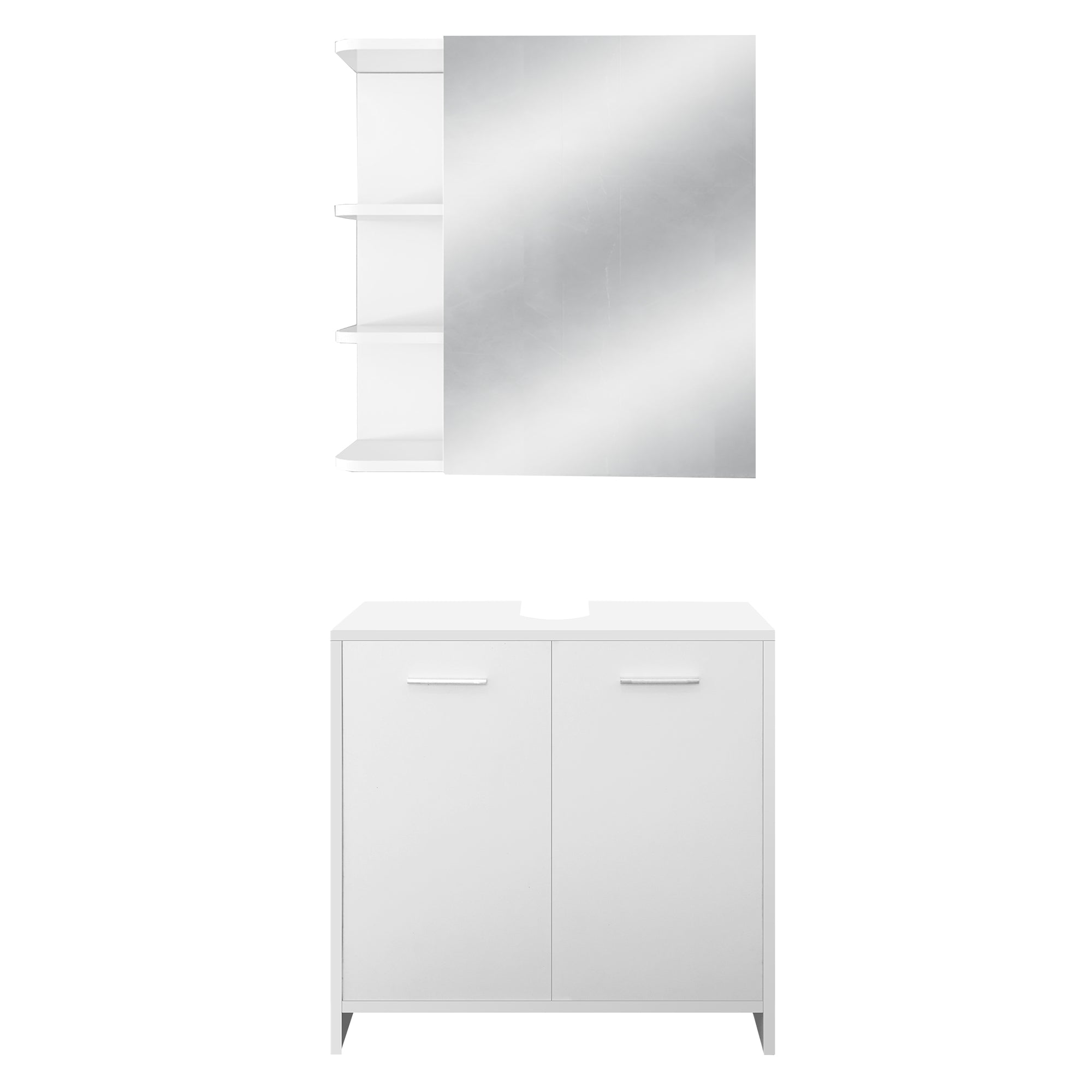 ECD Germany Möbel meuble salle de bain blanc 2 pièces