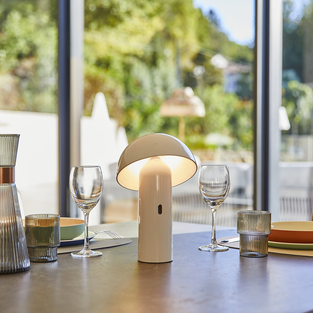 Red Deco Tod White lampe table sans fil LED 28 cm