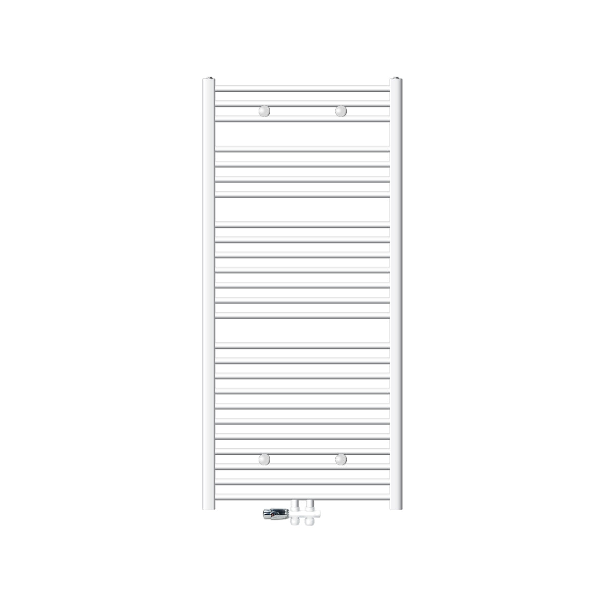 Sahara sèche-serviettes blanc galbé 750x1500 mm raccord sol