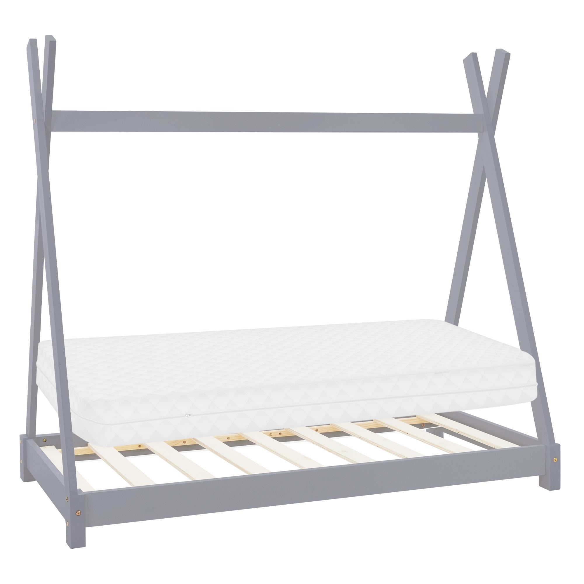 ML-Design lit enfant tipi pin blanc 90x200 + sommier