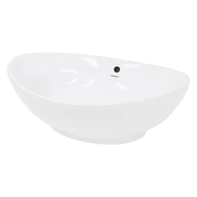 ECD Germany Sanitär Vasque ovale blanche 59 cm céramique à poser