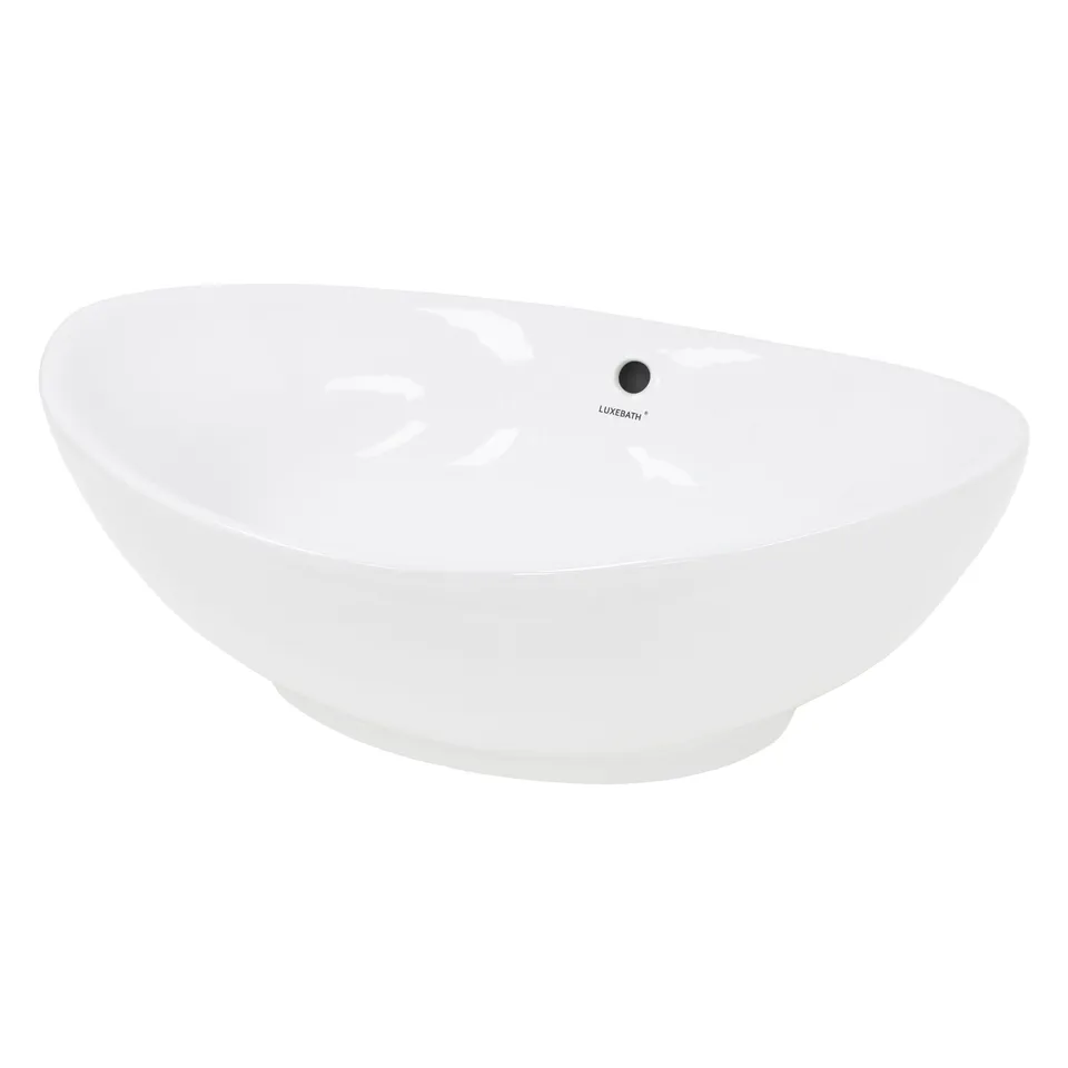 ECD Germany Sanitär Vasque ovale blanche 59 cm céramique à poser