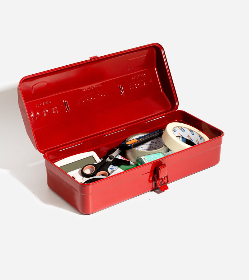 L'avant gardiste Boîte à outils vintage métal rouge grande