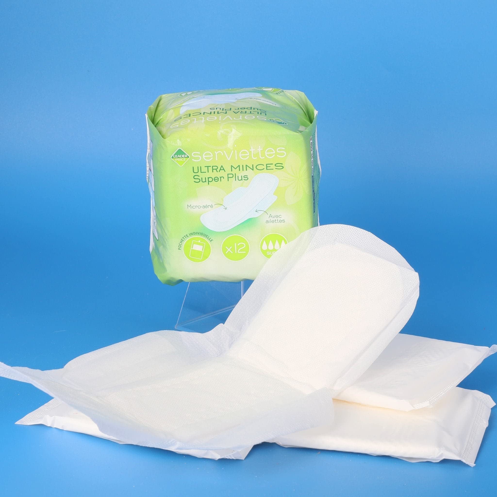 Leader Price Serviettes ultra minces super plus x12