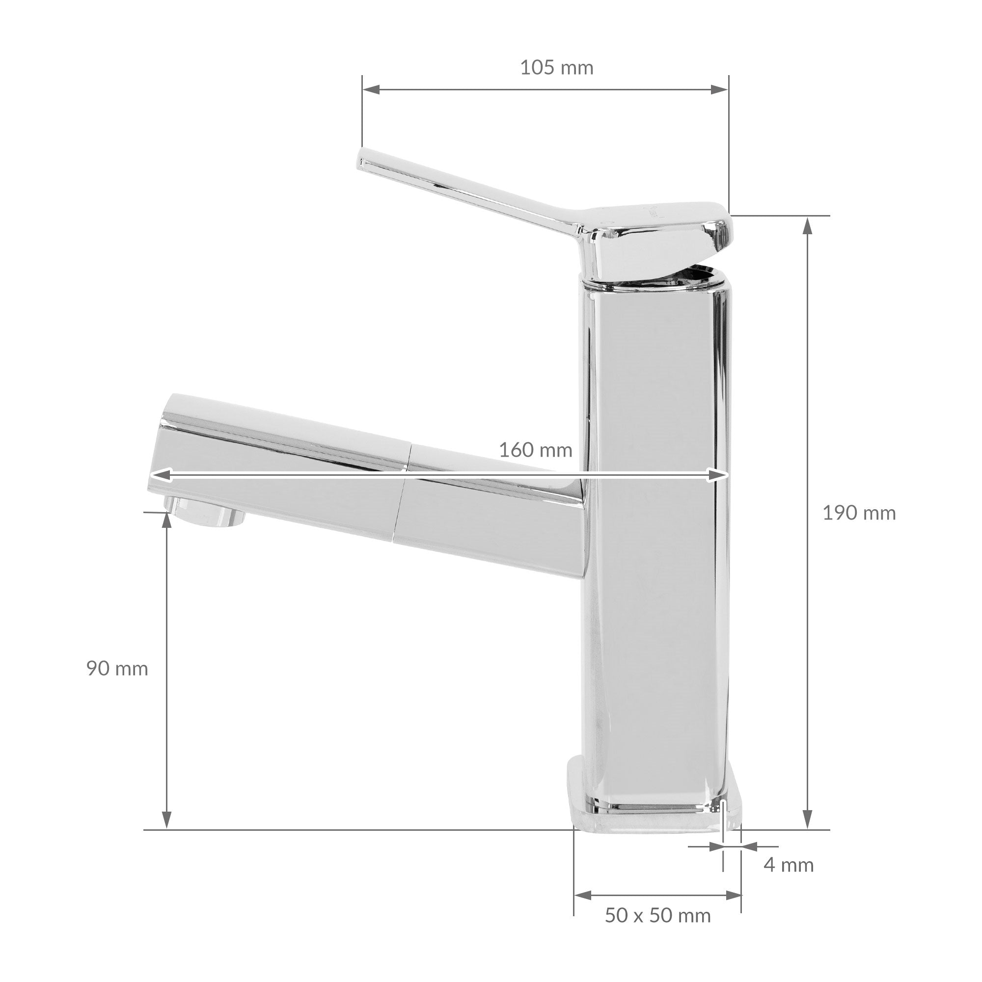 LuxeBath lavabo blanc 71x46,5 cm céramique robinet douchette bonde