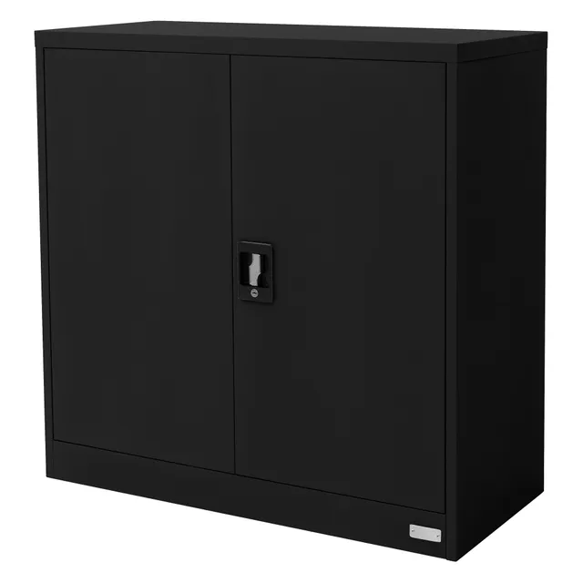 ECD ML-Design Armoire bureau verrouillable 90x40x90 cm Noir