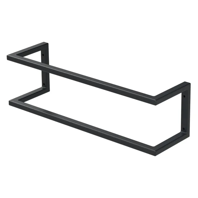 ML-Design porte-serviettes mural noir 50 cm acier à visser